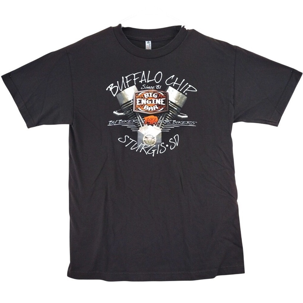 Buffalo Chip‎ Sturgis SD Big Engine Bar 2017 Motorcycle T Shirt Mens M